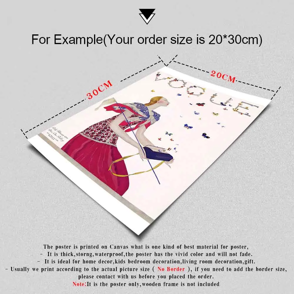 Современный холщовый постер VOGUE журнал Женская Живопись модное настенное