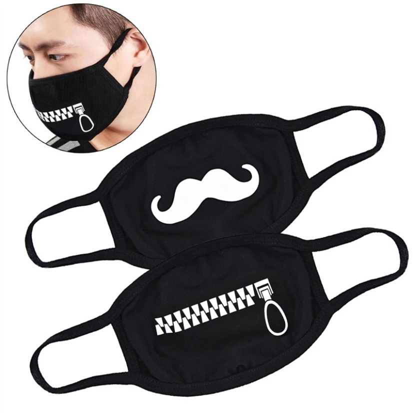 

Funny Expression Scarf Mask Adult Cotton Black Thicken For Man Woman Washable Lavable Scarves Masks Dust Protect Face Girl Boy