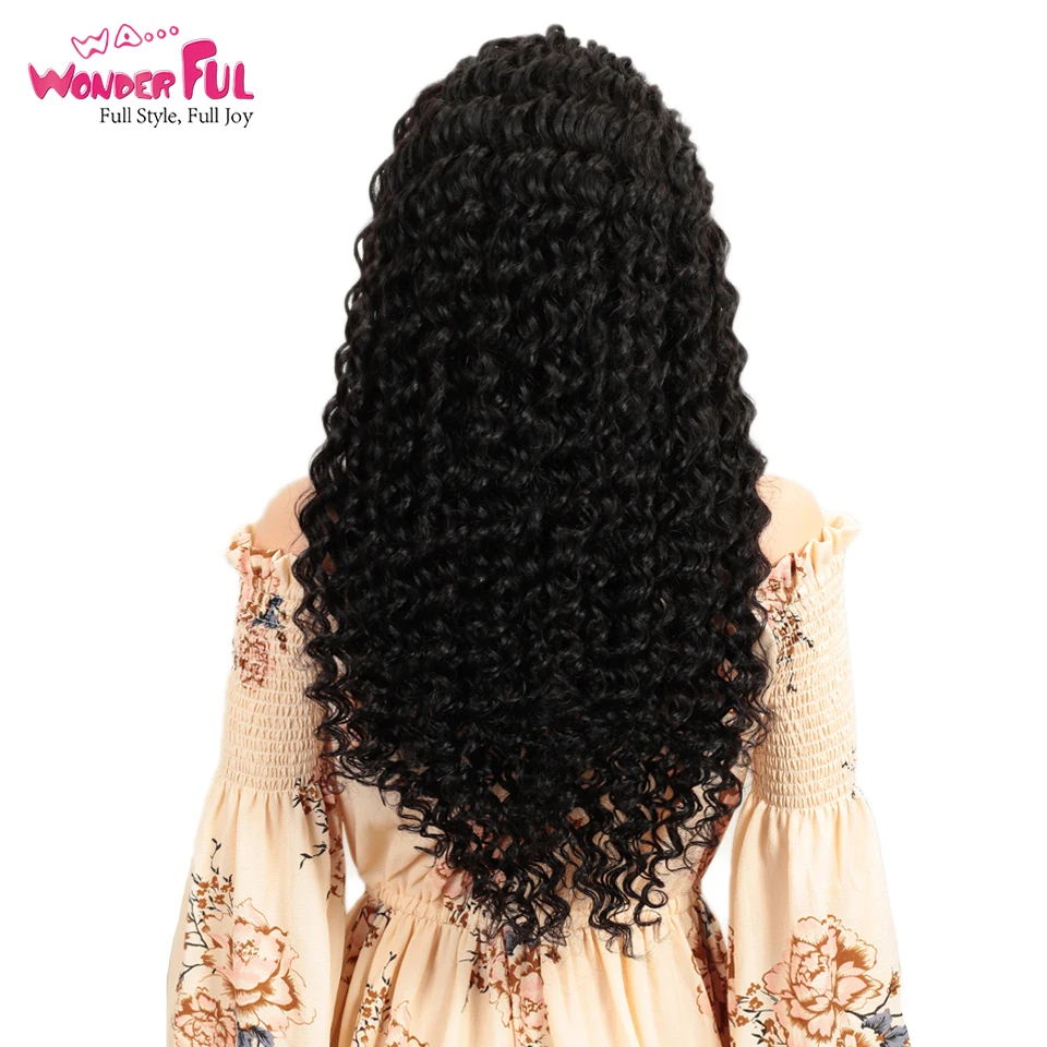 WA.WONDERFUL Deep Wave 13X4 Lace Front Wig M Remy Human Hair Wigs Natural Color 8-28 Inch WH 13X4 LACE DIY DEEP