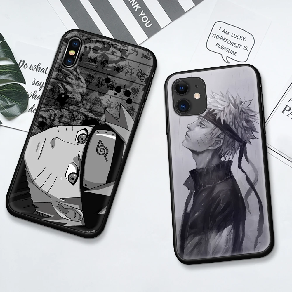 Чехол аниме Наруто Саске для iphone 11 pro max 6 6s 7 8 plus se 2020 x xr xs 5 из силикона ТПУ чехол на