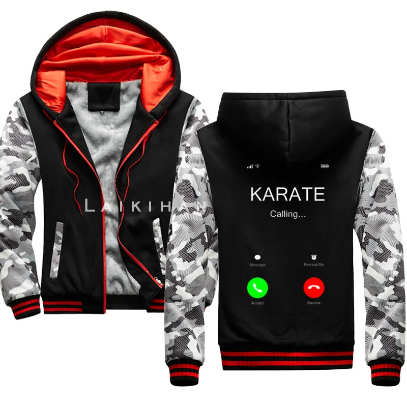 

Karate is Calling, Kyokushin, Karate do, Wado Ryu, Shudokan men thick hoodies Novelty Cartoon male hoody Hot