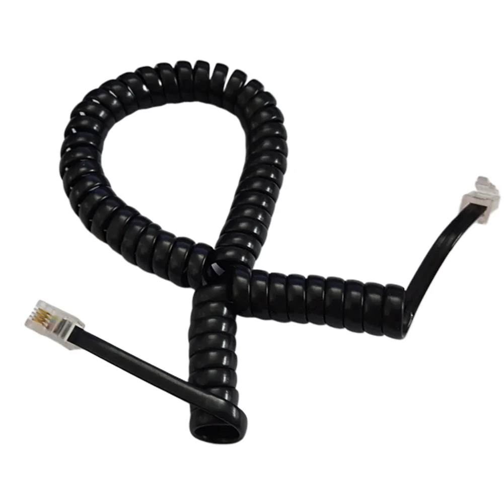 Receiver Easy Install Home Flexible Replacement Telephone Cable Office Handset Wire Curved Line Durable Connection Fixed Phone