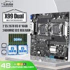 Двойная материнская плата JINGSHA X99 с 2 * E5 2678 V3 и 8*16 ГБ = 128 ГБ DDR4 2400 МГц ECC REG, ОЗУ с поддержкой стандартного ЦП V3V4