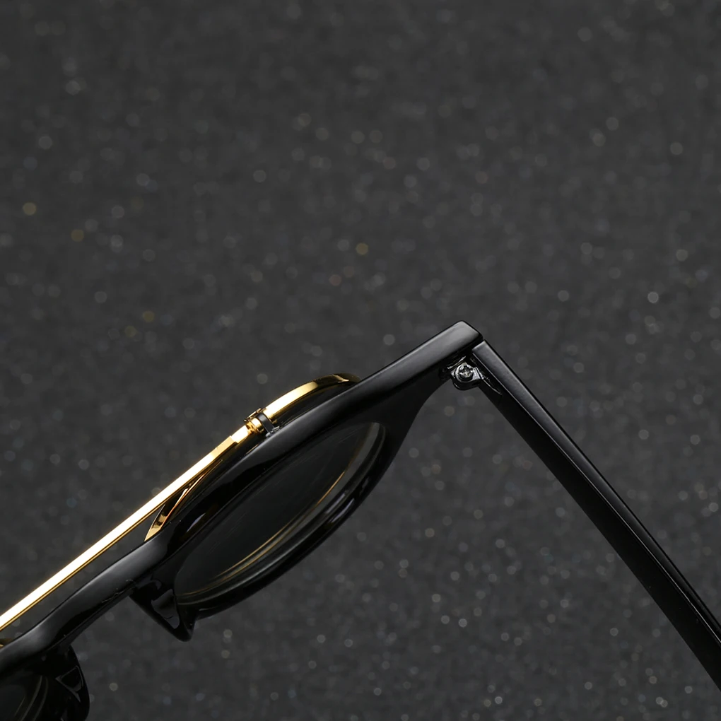 Круглые солнцезащитные очки унисекс в стиле Стир с открытыми линзами защитой от