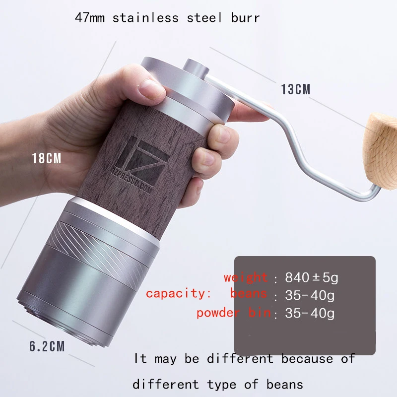 Кофемолка zpresso japlus портативная ручная кофемолка 47 мм 304 регулируемая заусенцев из