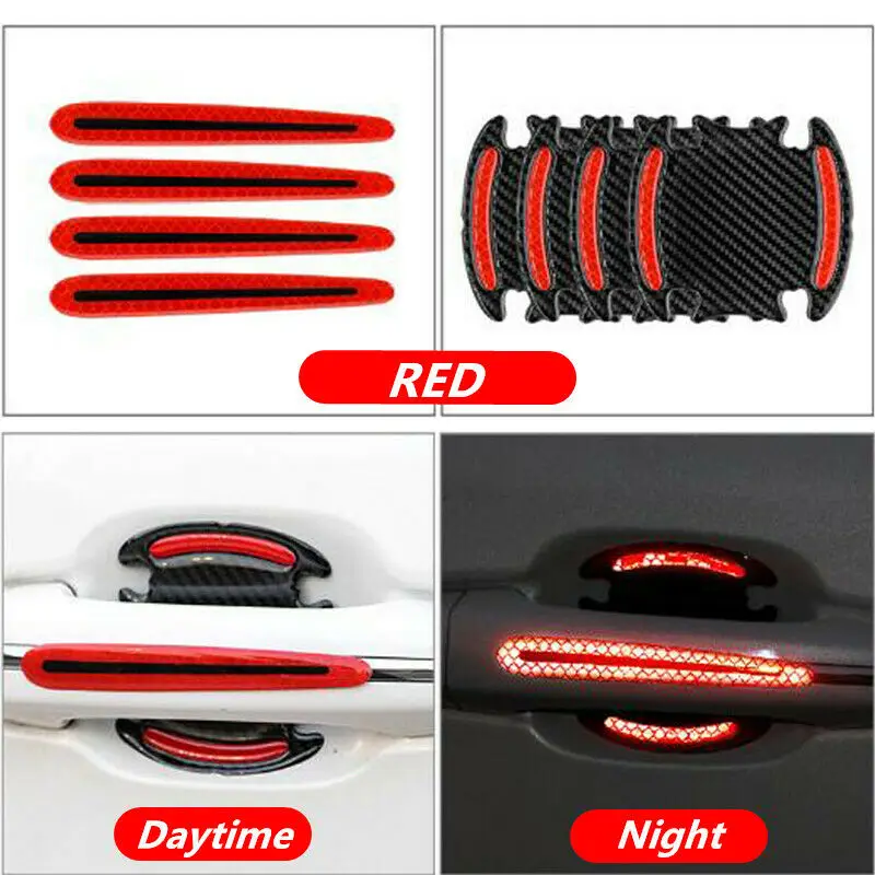 

8pcs Anti-collision Strips Reflective Sticker Car Film Outer Protective