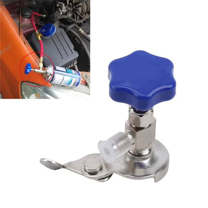 

Auto Air Conditioning AC Cooling Equipment R134a R12 Refrigerant Freon Opener Tools 340 Red Bottle Opener Auto Repair Tool