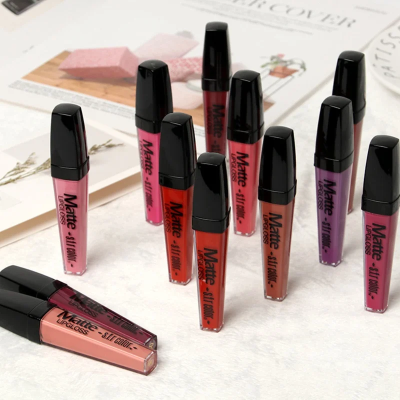 BB 12 цветов Водонепроницаемый Жидкий блеск для губ глянцевый металлический