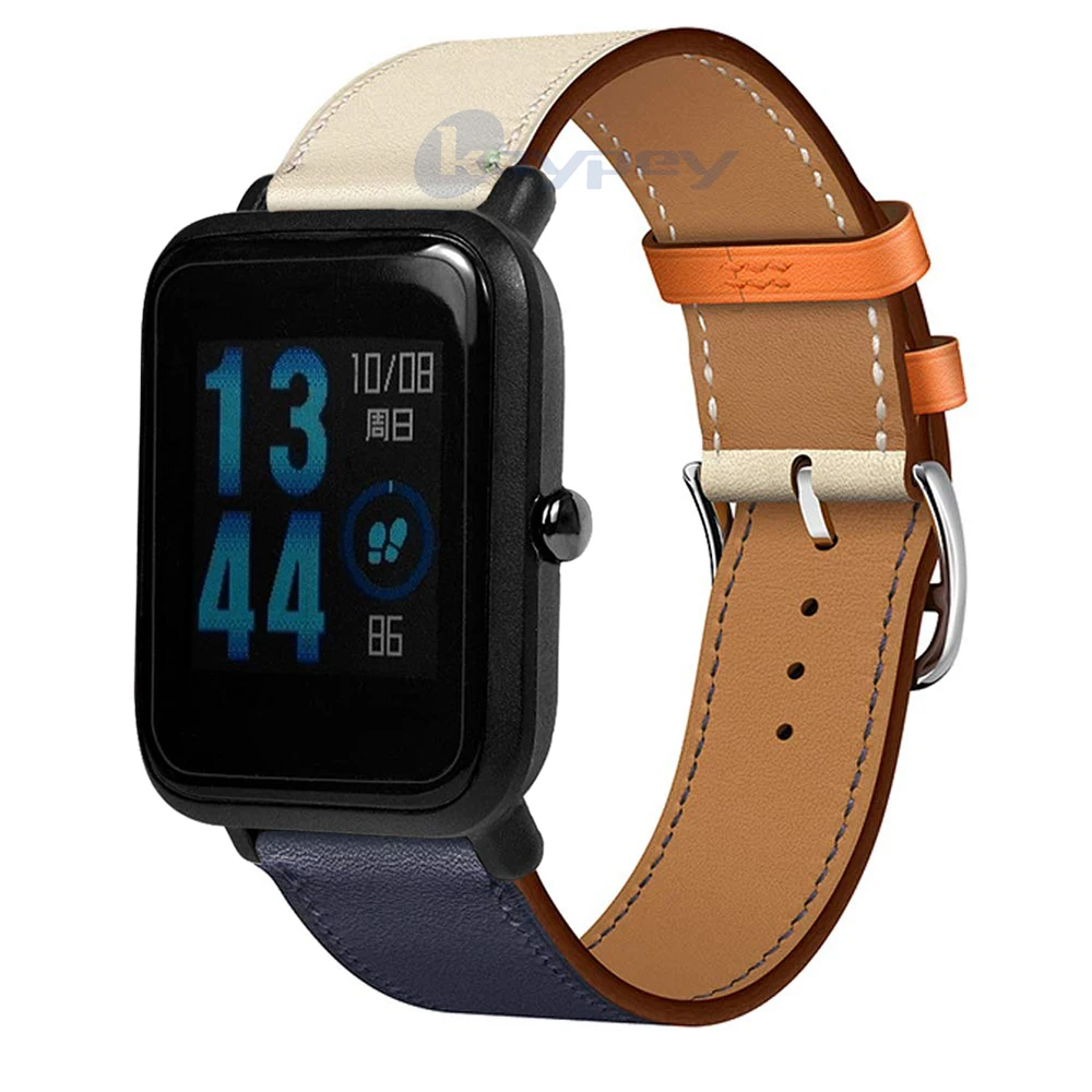 Ремешок из натуральной кожи для Xiaomi Huami Amazfit Bip BIT Lite Youth / 1S/U модный сменный Браслет