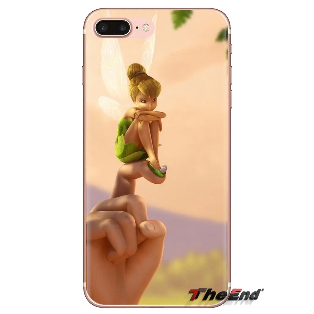 Transparent Soft Shell Covers For Samsung Galaxy S2 S3 S4 S5 MINI S6 S7 edge S8 S9 Plus Note 2 3 4 5 8 Coque Fundas Tinkerbell |