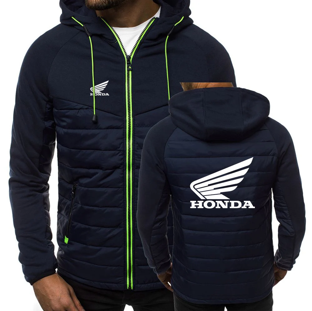 

2020 Mens Honda Car Logo Hoodies For Man Print Hooded Jackets Zipper Spring Autumn Fashion Warm Fleece Padded Popular Coats