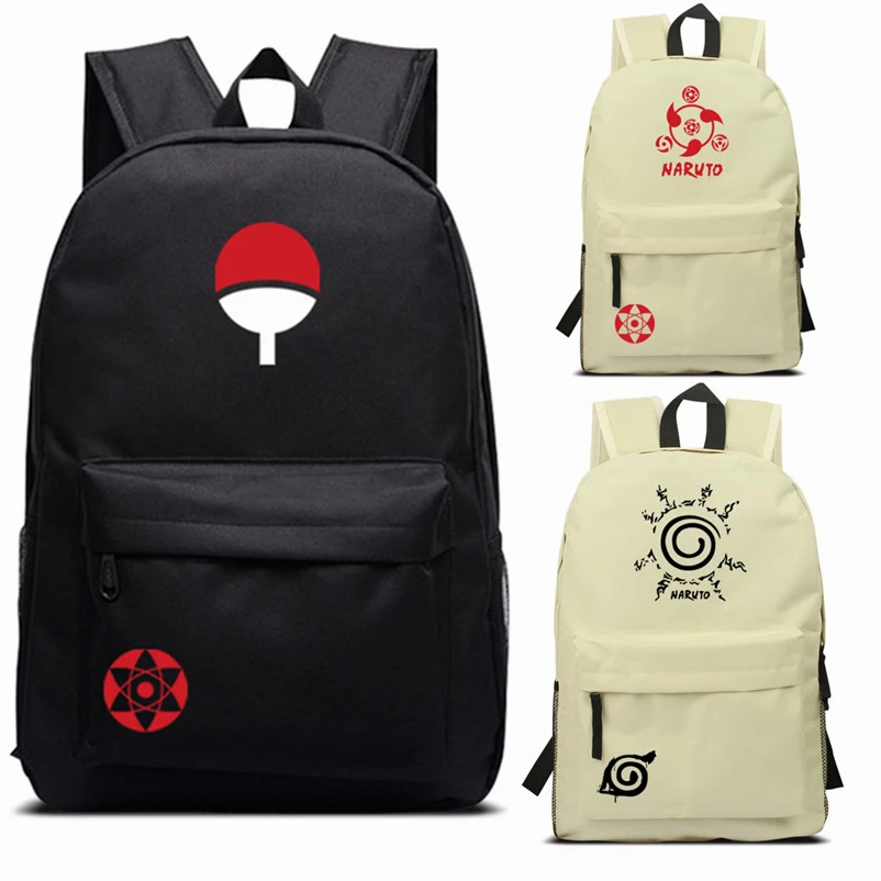 

Akatsuki Kakashi Konoha Uchiha Sasuke Cosplay Props Sharingan Shoulder Backpack Zipper Large Capacity School Teen Bag Knapsack