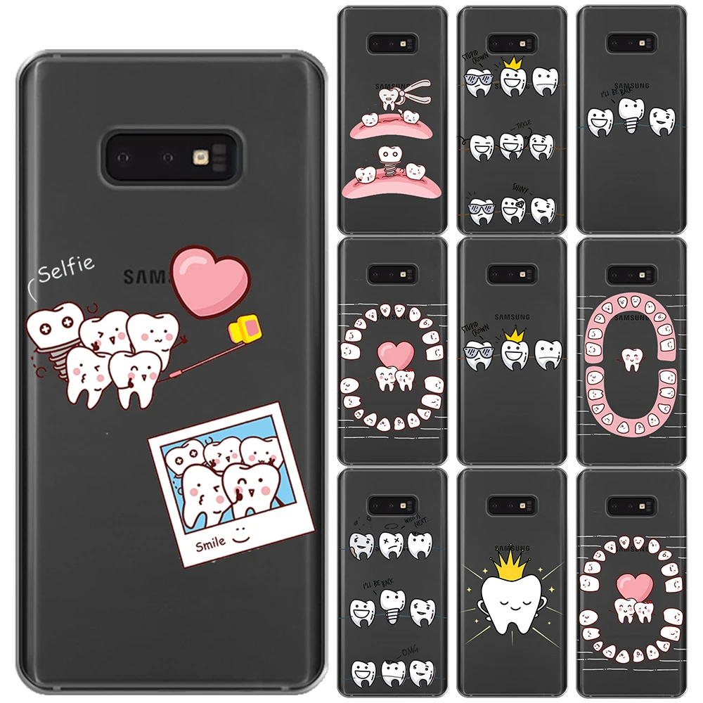 Стоматологический чехол с коронозубными зубами для Samsung Galaxy S8 S9 S10 Plus 5G S10E S5 Mini S6 S7