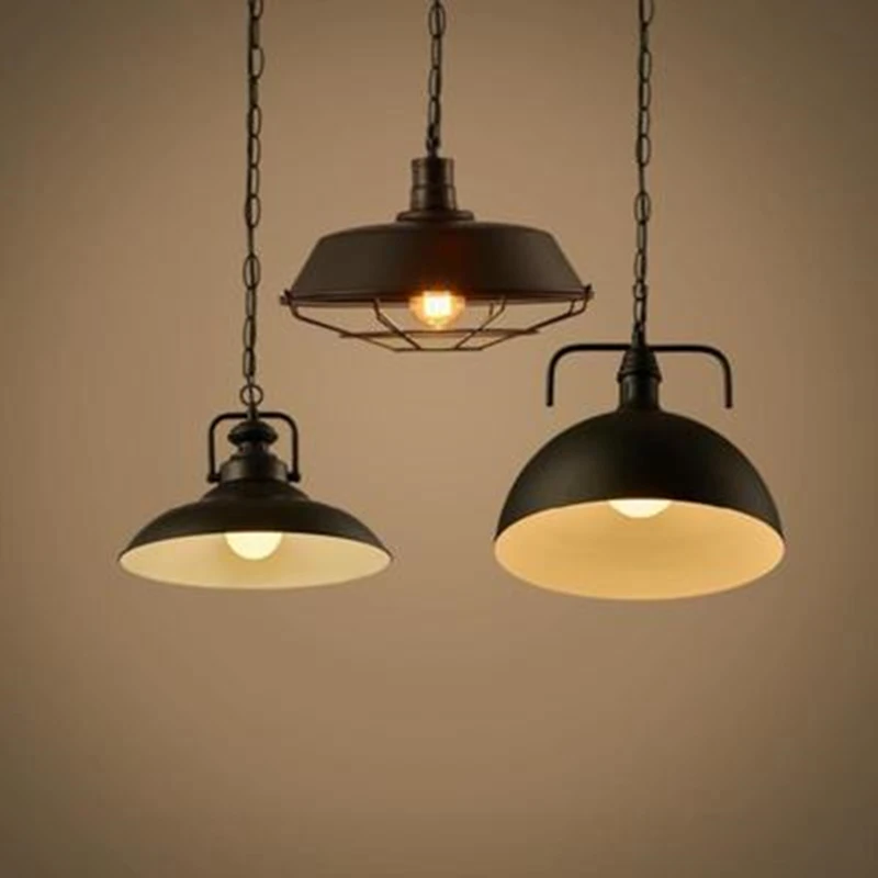 Винтажный lustre rustico Кофейня Бар кухня Остров люстра E27 Эдисон подвесной светильник