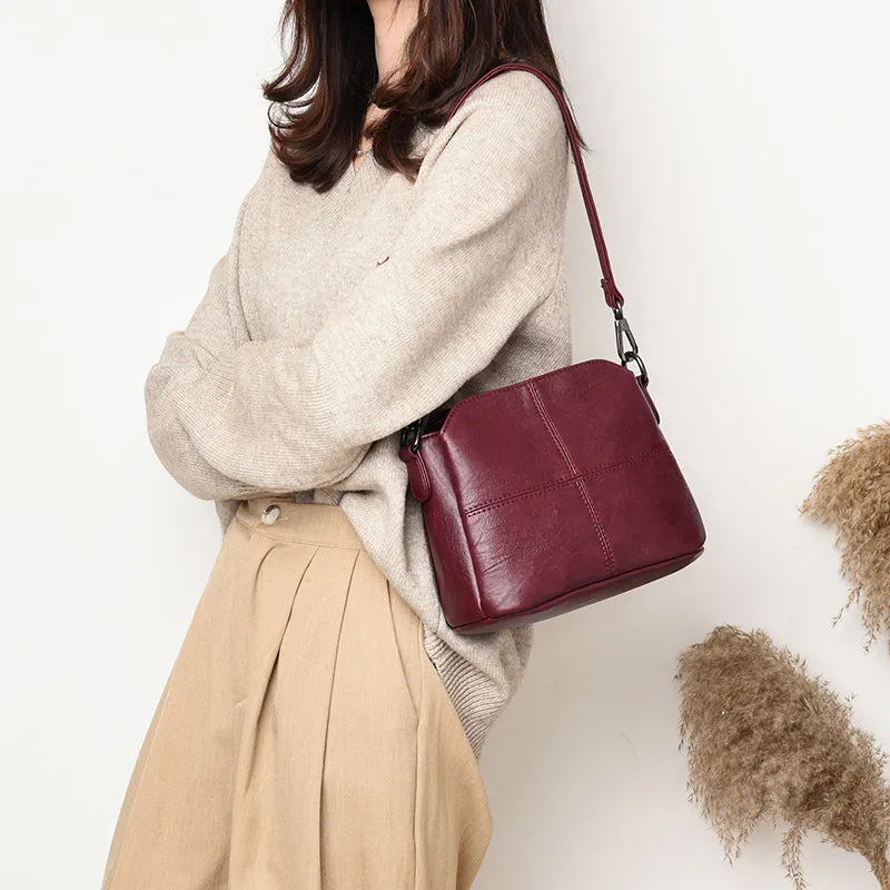 

Fashion Women Bag High Quality Leather Crossbody Bags 2021 Luxury Female Designer Shoulder Bag Leisure For Lady Shoulder Bag