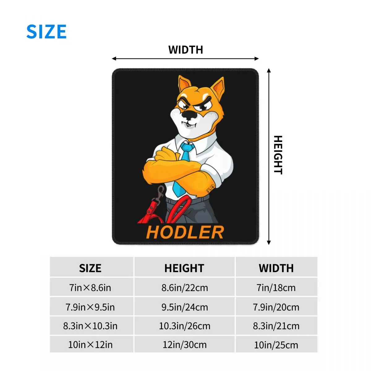 

ShibaToken Hodler Humor Mouse Pad SHIB Shiba Inu Doge Crypto Coin Cryptocurrency Mat Pads Rubber Computer Keyboard Desk Pad