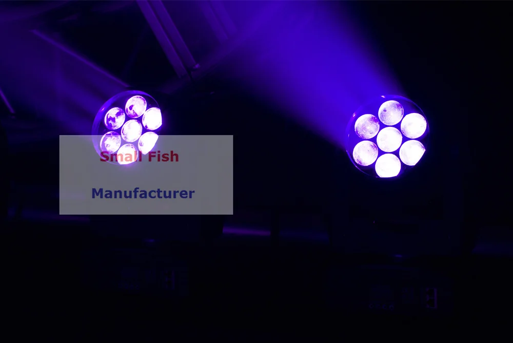 Высококачественный вращающийся прожектор 7x12 Вт с зумом светодиодный RGBW