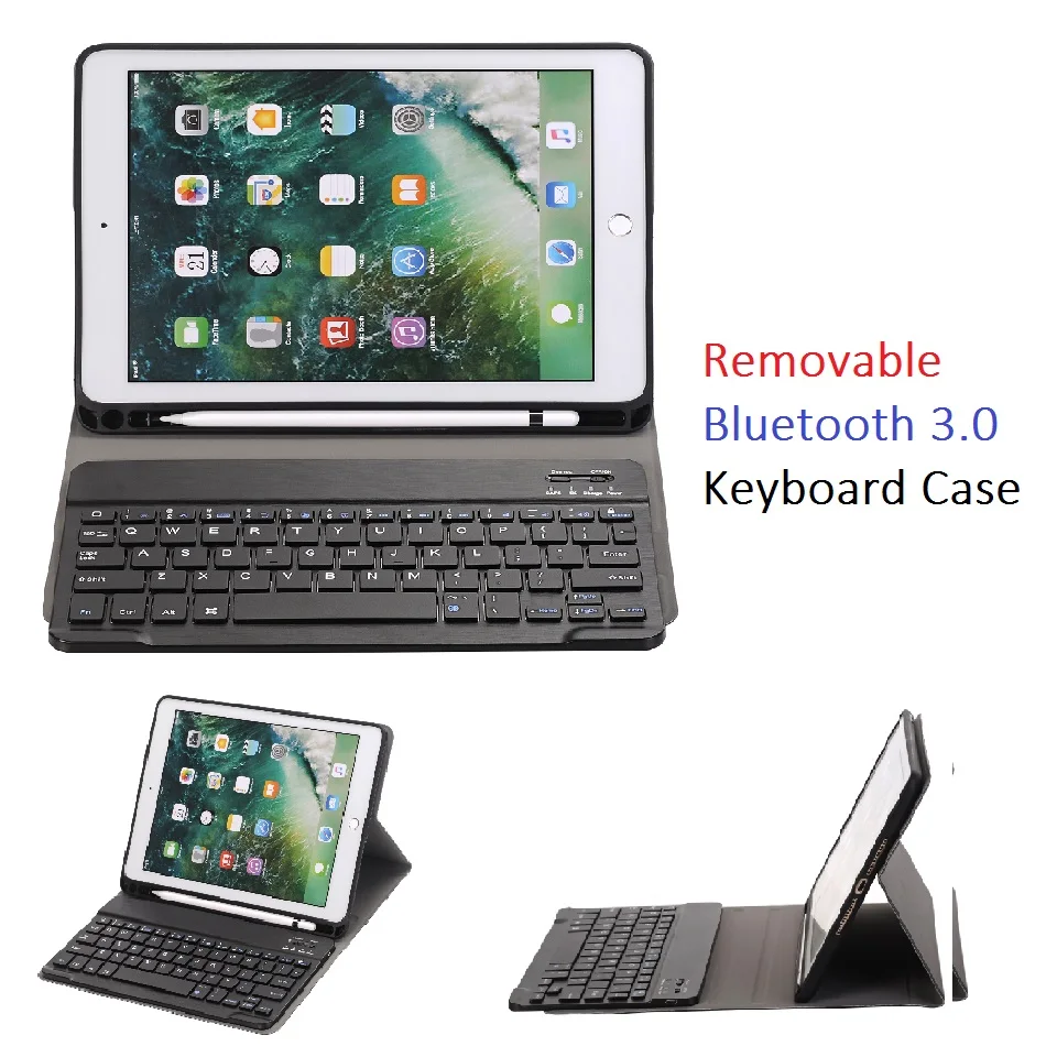 Тонкий чехол для Apple новый iPad 7th 10 2 2019 с клавиатурой A2198 A2232 Bluetooth Беспроводная