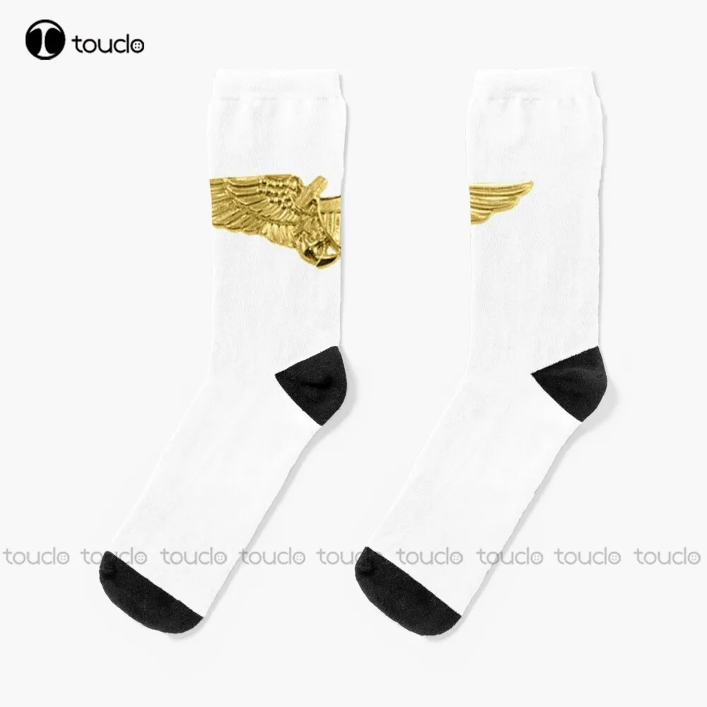 

Usmc. Aviation Insignia Naval Flight Officer Badge. Socks Mens Socks Thanksgiving Christmas New Year Gift Custom Funny Sock Gift