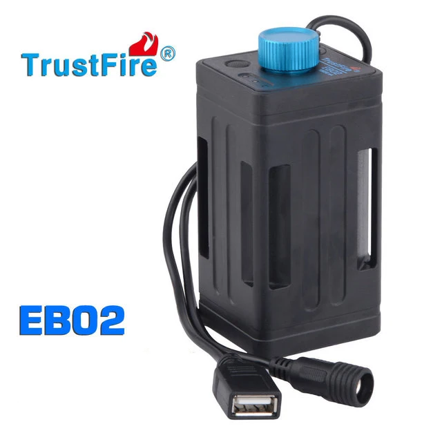 

TrustFire EB02 Bike Waterproof 8.4V 18650 Battery USB Power Bank Case Box DC 8.4V Batteries Pack Case Box For Led Bike Light