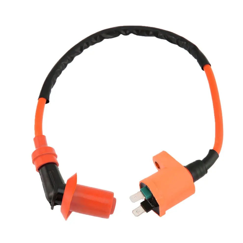

Modified Orange Ignition Coil 6-Pin AC Igniter A7TC Spark Plug For GY6 50CC 125CC 150CC