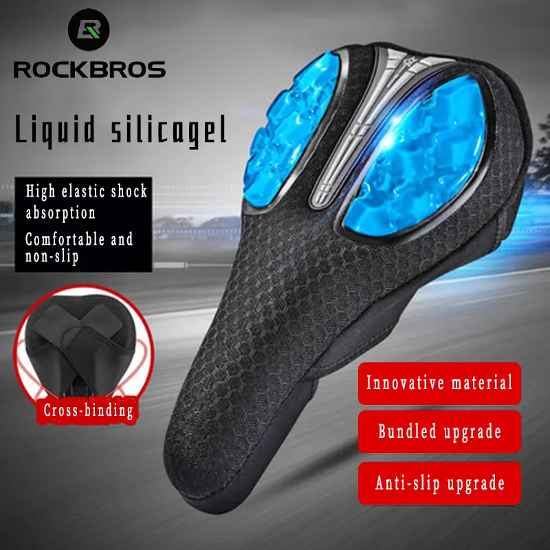 

ROCKBROS Bicycle Liquid Silicone Front Saddle Cover Mountain MTB Road Bike Soft Sponge Gel Cushion Saddle Seat Bicycle Accessori