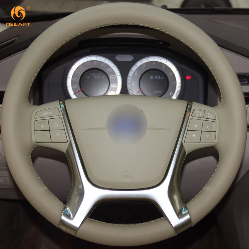 MEWANT бежевая Подлинная кожа фотоаксессуары для Volvo S80 2010 XC60 2013 XC70 2011 запчасти