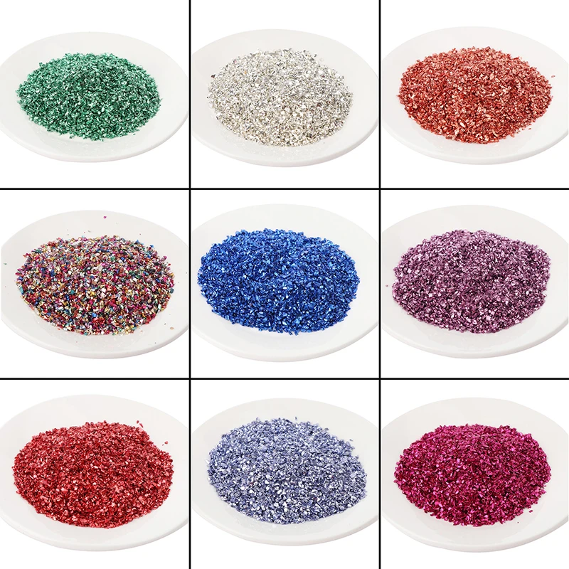 

Fake Gold Stone Flakes Metallic Glass Glitter Sprinkles for Resin Jewelry Making