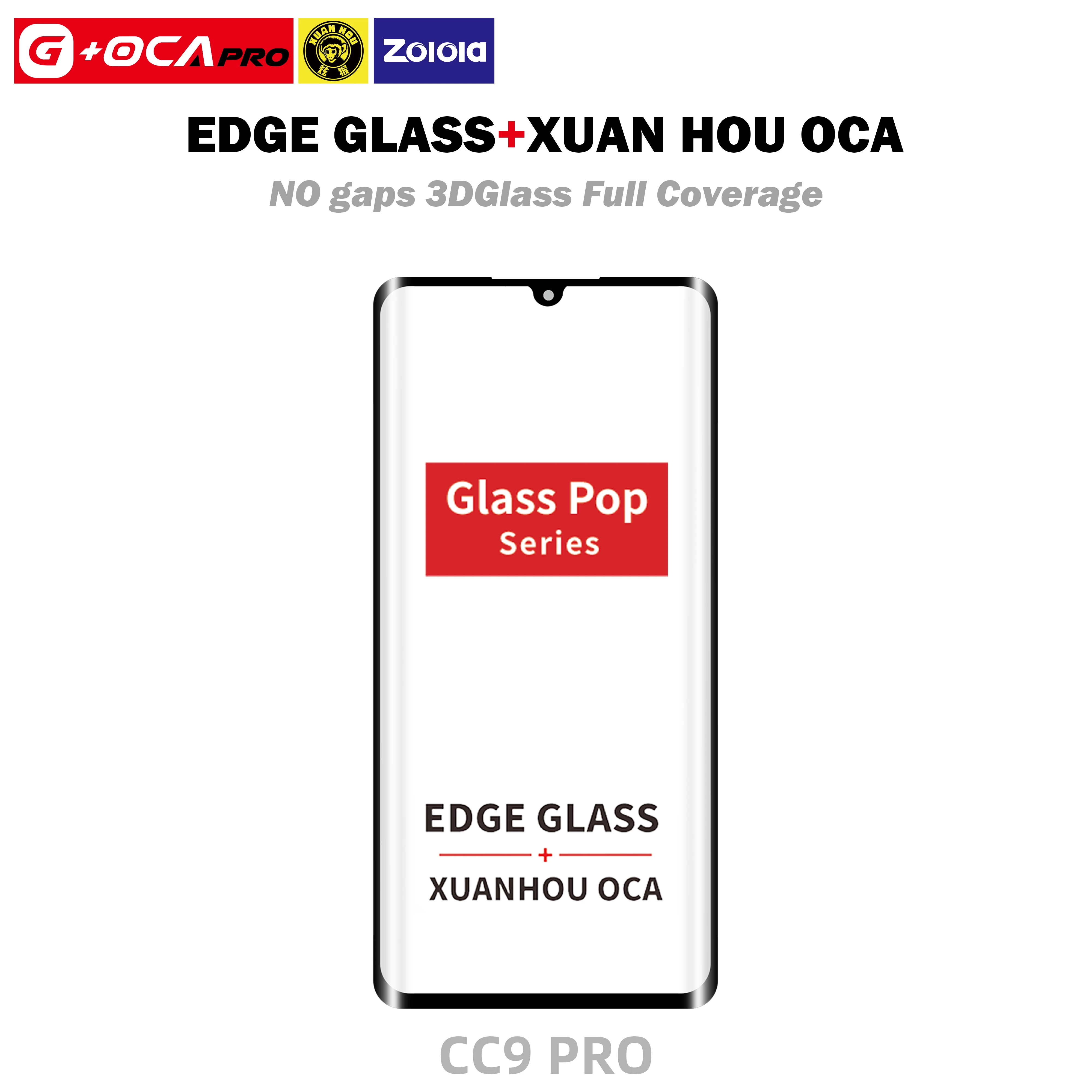 

AAA Glass With OCA For Xiaomi MI10 MI10 Pro MI 11 MI CC9 Pro Damaged Touch Curved Screen Repair