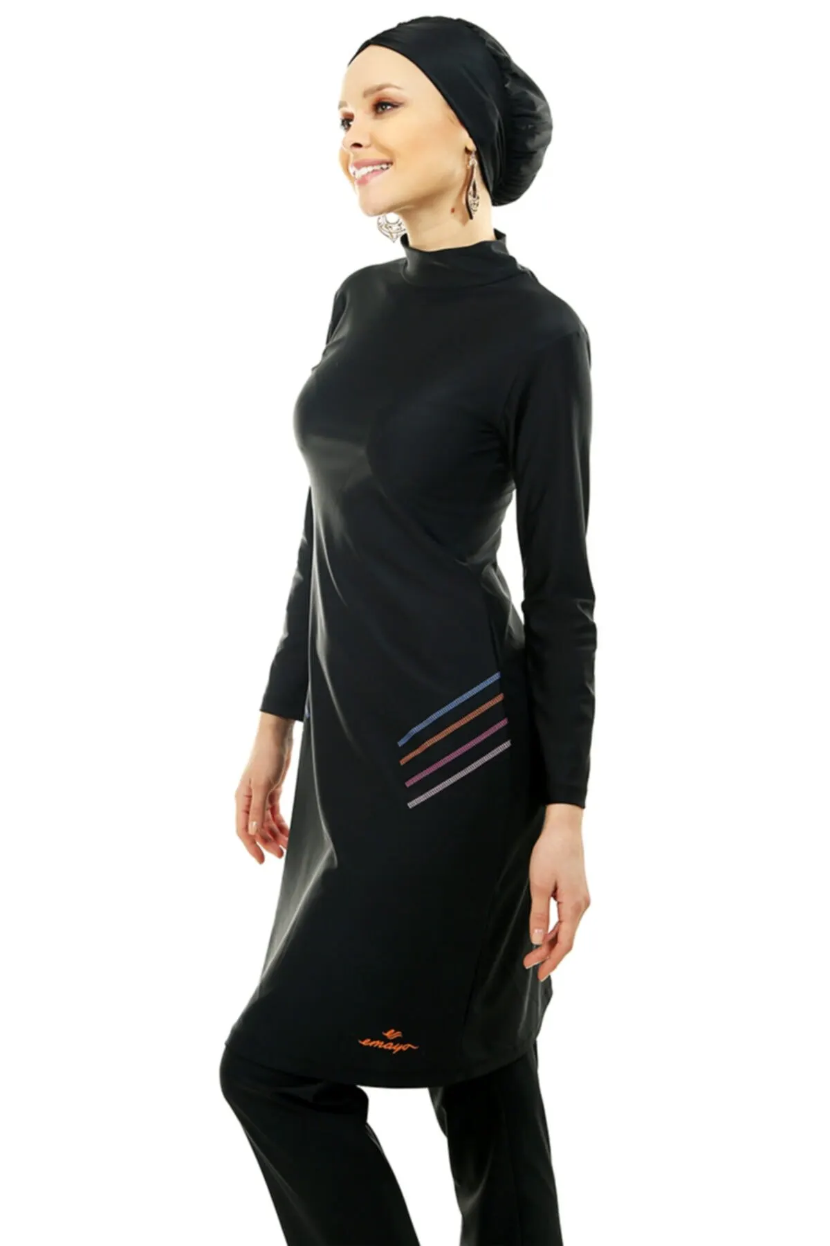 

Women's Swimwear Lycrasy Full Indoor Long Size Tunic Burkinis Swimsuit 2033 Fatma