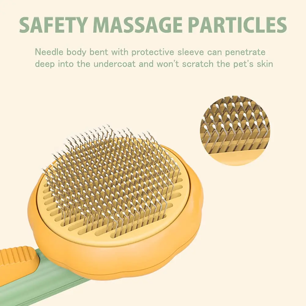 Самоочищающаяся расческа в виде тыквы для собак кошек щенков кроликов щетка