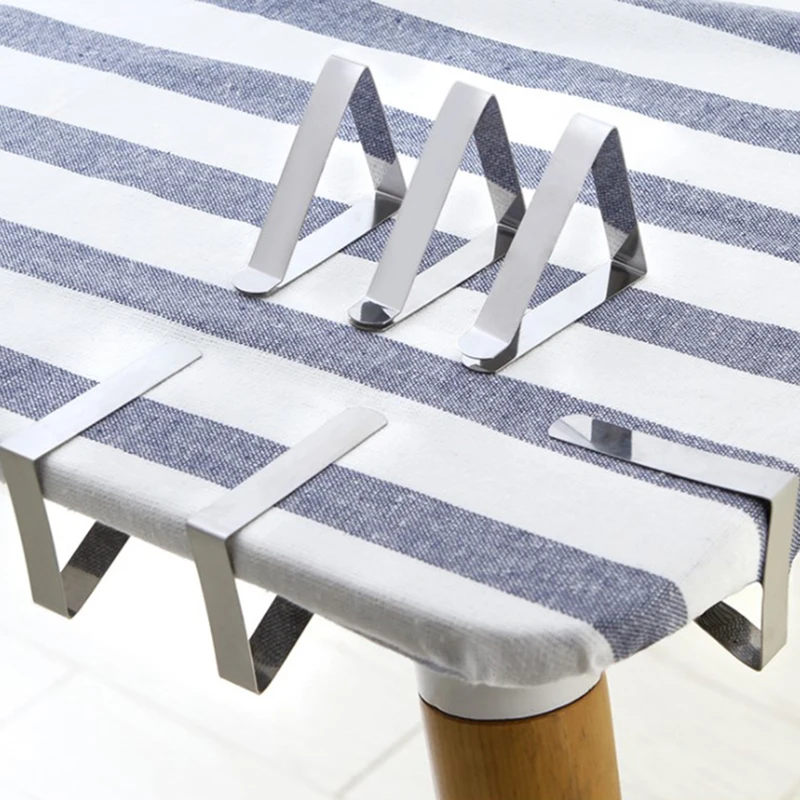 

4 шт. Нержавеющая сталь скатерти для стола крышка зажимы Держатель Зажимы для скатертей, на свадьбу, на выпускной, Настольный зажим бытовой ...