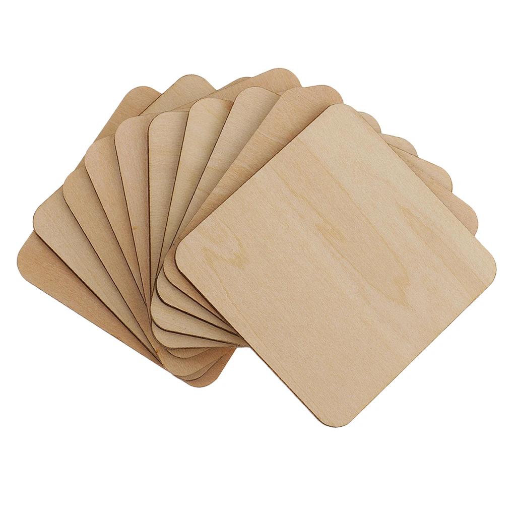 

1pack Natural Unpainted MDF Wooden Plaque Modeling DIY Embellishment 2/6/10cm