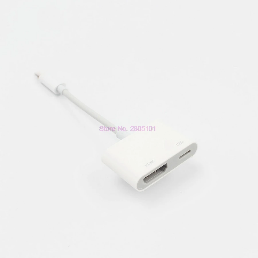 Dhl или fedex 100 шт. Lighting AV HDMI/HDTV TV Цифровой Кабель адаптер для iPad в HDMI iphone 5 5S 6 6s 7