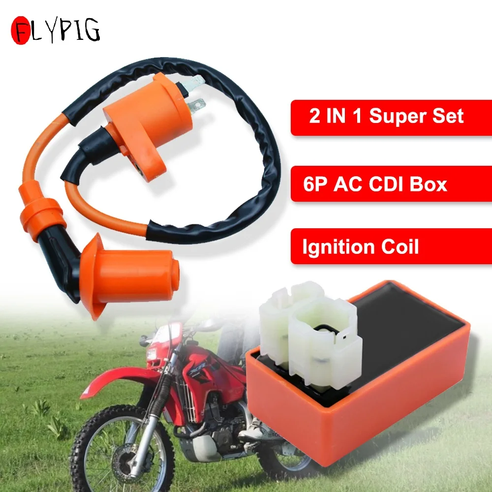 Катушка зажигания мотоцикла и коробка CDI для скутеров мопедов GY6 Honda TRX300 детали