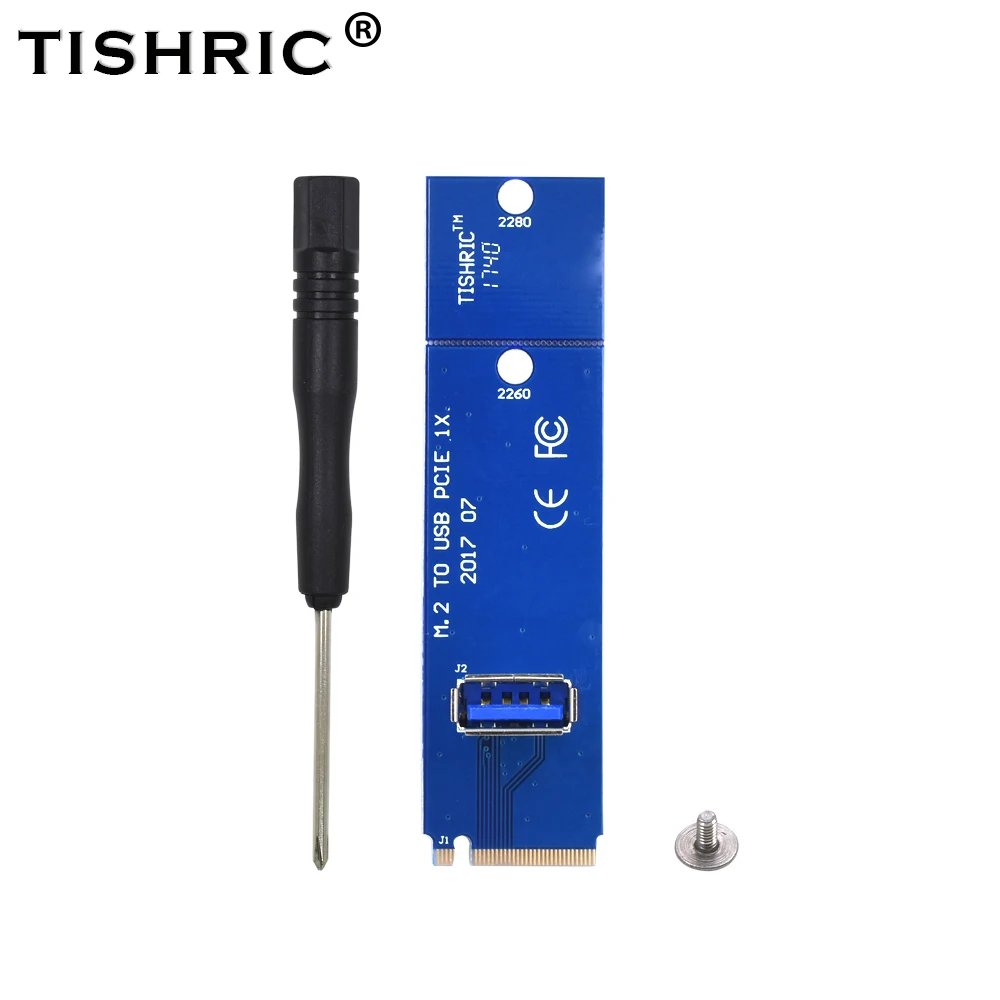 Адаптер TISHRIC NGFF M.2 для USB 3 0 карта M2 M Key USB3.0 PCIe PCI E расширения майнинга|Компьютерные