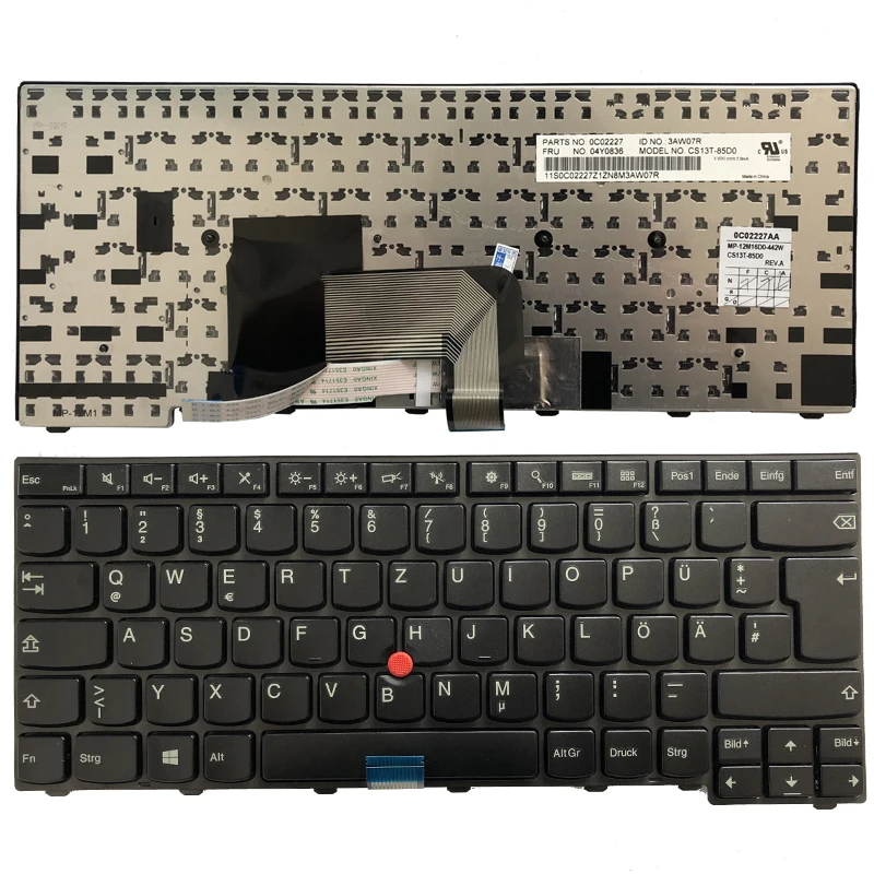 Новая немецкая клавиатура для ноутбука LENOVO THINKPAD L440 L450 L460 T431 T431S T440 T440P T440S T450 T450S E431