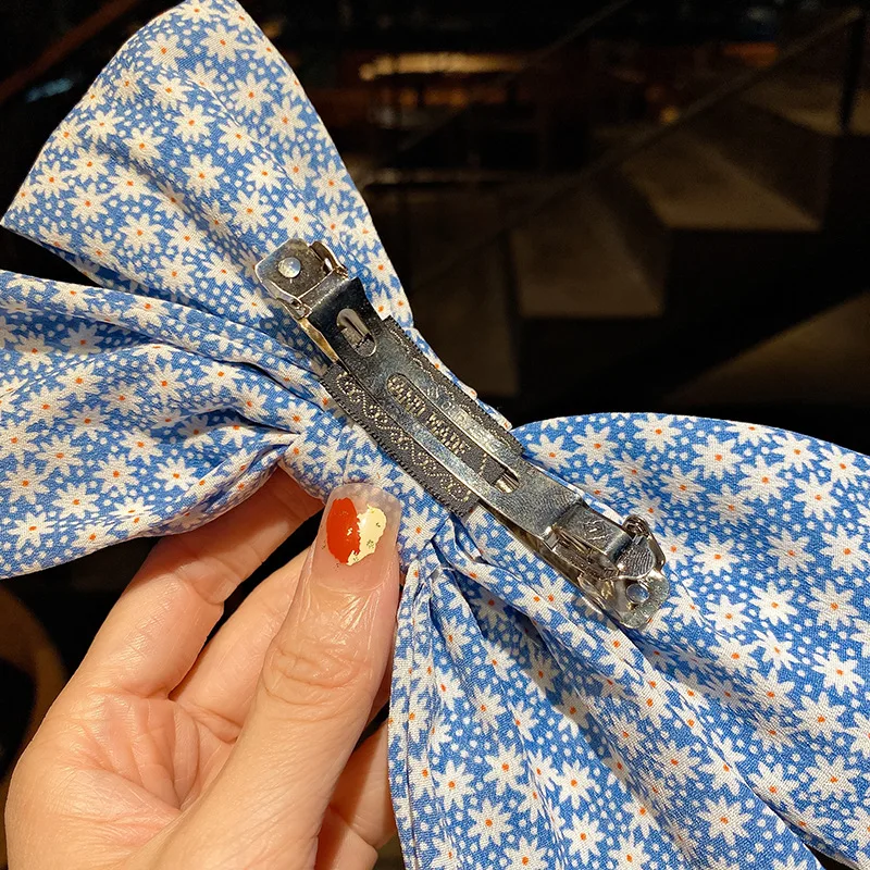 

Double Layer Butterfly Hairpin Sweet Hair Accessories Cloth Floral Knotted Side Clip Top Clip Big Bow Hair Clips Barrettes