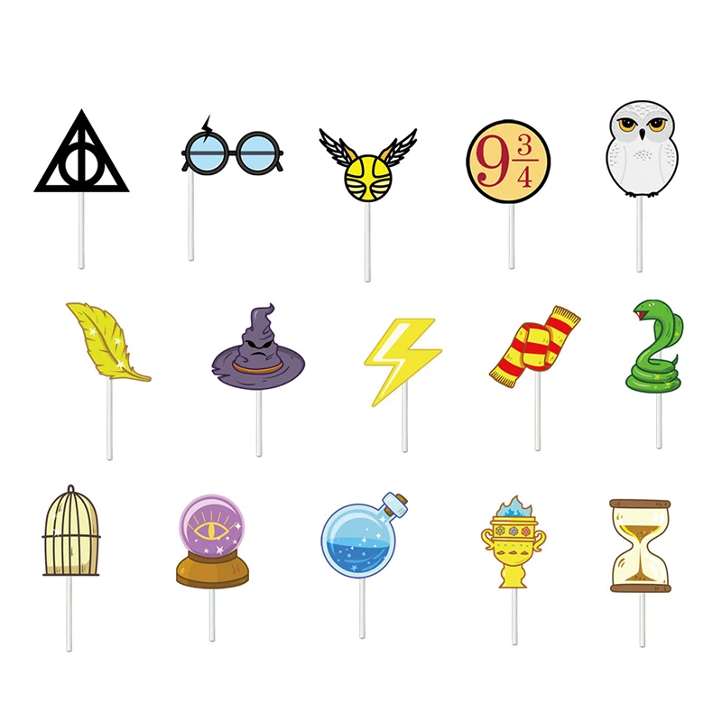 

1Set Movie Theme Banner Balloon Happy Birthday Wall Hanging Bunting Cake Topper Baby Shower Magic School Child Party Decorations