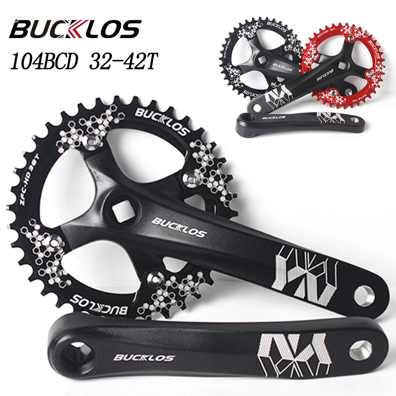 

BUCKLOS 104 BCD Chainring Mountain Bike Crankset Round Oval Chainwheel 170mm Crank 32T 34T 36T 38T 40T 42T Chain Ring MTB Part