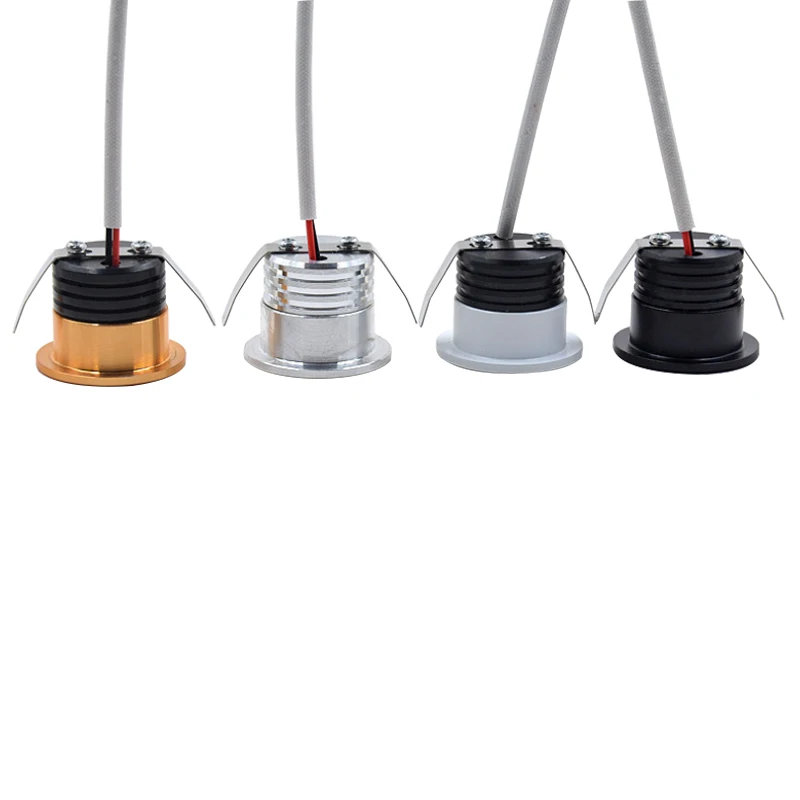 4 шт. Серебристые/черные/белые/Золотые мини светодиодные светильники 3 Вт 100 в 240