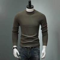 winter men little turtleneck sweater warm pullover mens solid color slim fit oversized knitted sweaters knitwear clothes