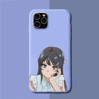 yndfcnb sakurajima mai phone case soft solid color for iphone 11 12 13 mini pro xs max 8 7 6 6s plus x xr