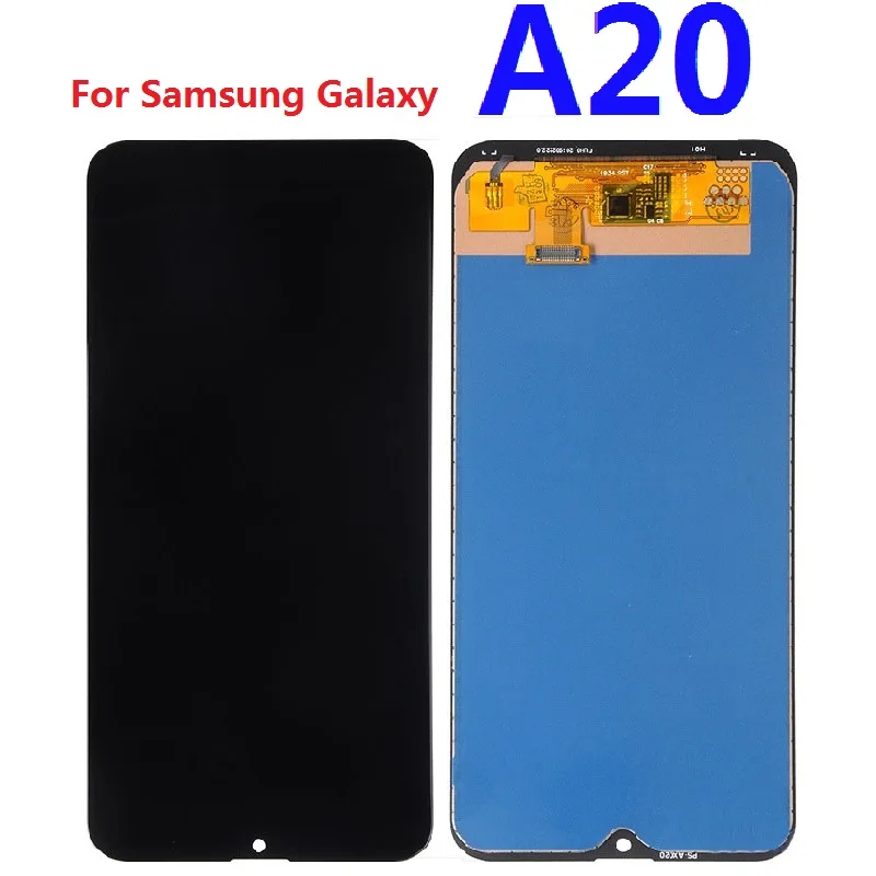 Tested LCD Display Touch Screen Digitizer For Samsung Galaxy A20 A205 SM-A205F A205FN A205F/DS A205M A205GN/DS Frame Replacement | Мобильные