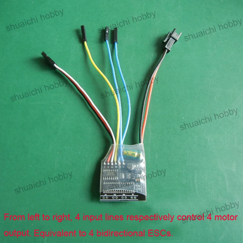 

1PC 4 Channel Bidirectional Brushed ESC 3.6v-6V 1.5Ax4 Mixed/Independent Mode Speed Controller for RC Toys Modified Parts