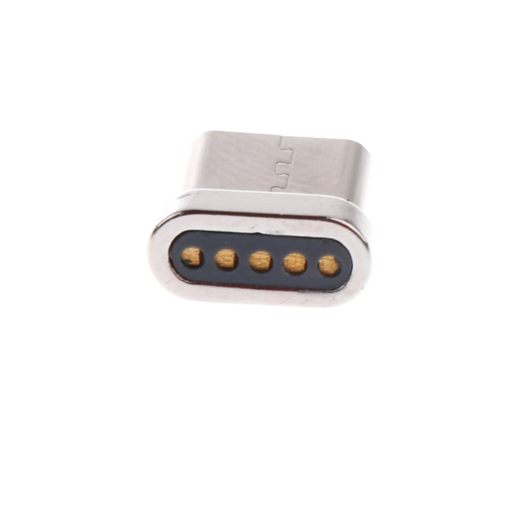 3 шт. алюминиевый сплав usb type C шнур со штырем магнитный наконечник зарядное устройство адаптер разъем для Android телефонов и планшетов серебро