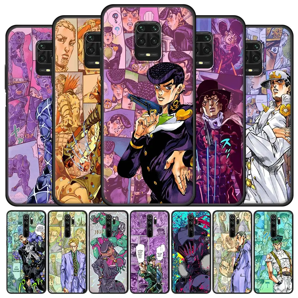 

JoJo Bizarre Adventure For Xiaomi Redmi Note 9S 8 Pro 8T 9 7 7A 8A 9A 9C 6A Silicon Case For Redmi Note 10 Pro Black Phone Cover