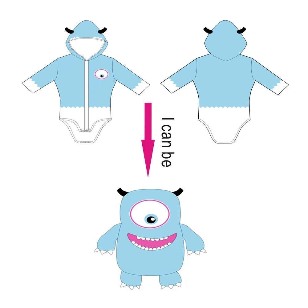 ABDL Детский комбинезон для взрослых с вышитыми глазами большой размер DDLG игрушки |