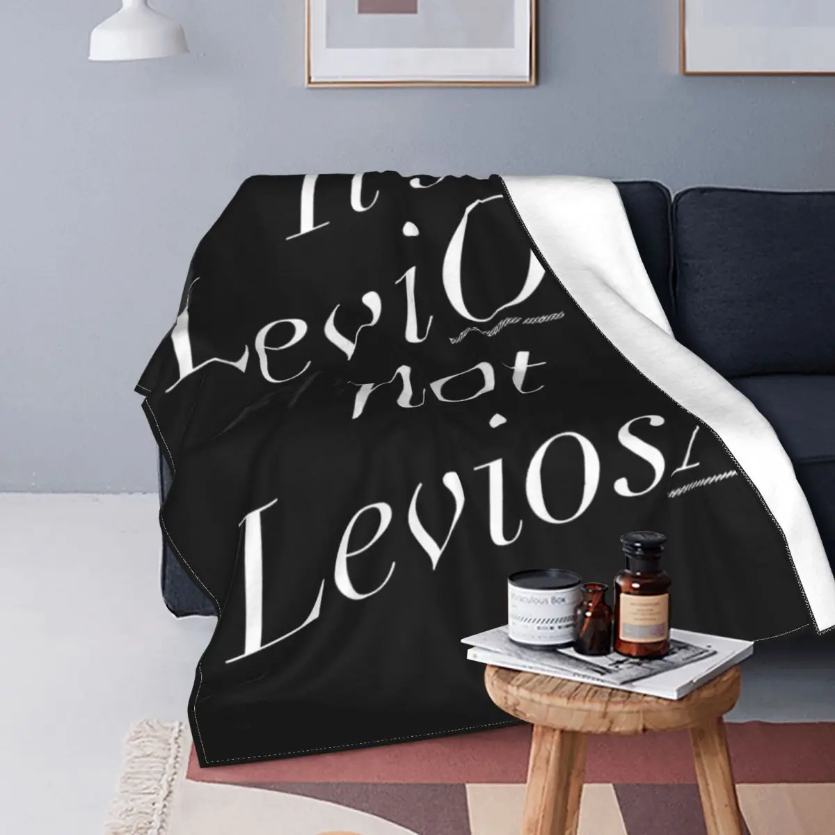 

Funny It's Leviosa Not Leviosa Magic Blanket Bedspread Bed Plaid Blankets Anime Plaid Hooded Blanket Summer Bedspread