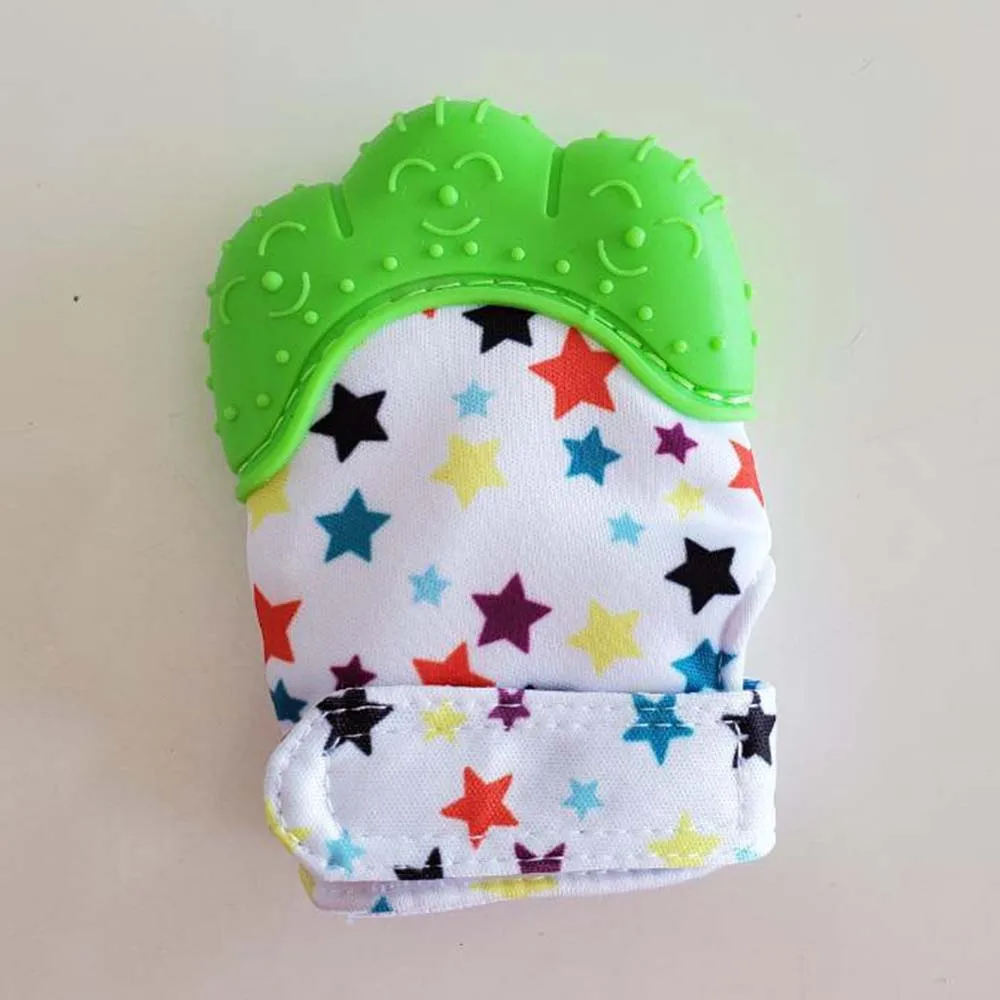 1Pcs Silicone Baby Teether Star Heart Teething Glove Wrapper Sound Chewable Toys | Мать и ребенок